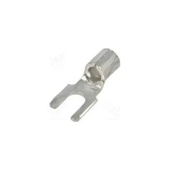 Elektrický konektor Koncovka vidličková M4 krimpovací na kabel neizolované měď