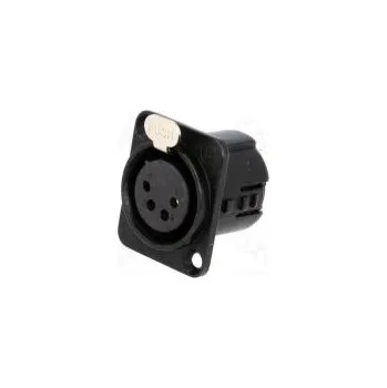 Elektrická zásuvka Zásuvka XLR zásuvka PIN 4 přímý pájení stříbřený 50V 10A