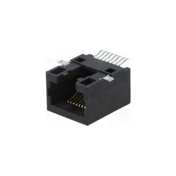 Elektrická zásuvka Zásuvka RJ45 PIN 8 Kat 5 Uspořádání výv 8p8c SMT vodorovné