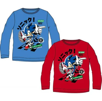 Podmix Tričko s dlouhým rukávem - Sonic, červené Velikost - děti: 104
