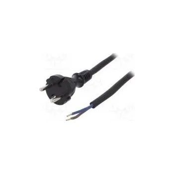 Napájecí kabel Kabel CEE 7/17 (C) vidlice,vodiče guma 2m černá 2x1,5mm2 16A