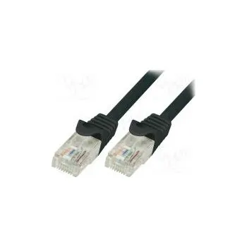 Síťový kabel Patch cord U/UTP 5e lanko CCA PVC černá 5m 26AWG