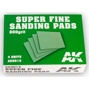 AK Interactive Super Fine Sanding Pads 800 grit.4 units