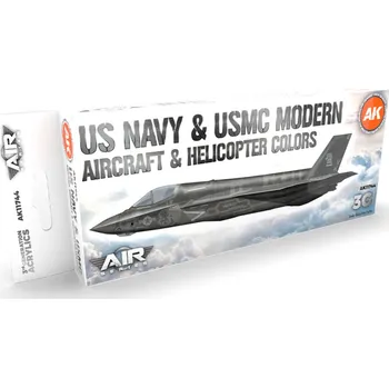 Modelářská barva AK Interactive US Navy & USMC Modern Aircraft & Helicopter SET 3G