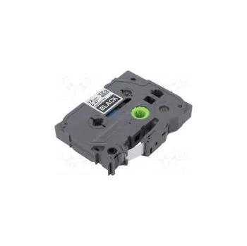 Pásek do tiskárny Páska 12mm 8m černá Barva znaku bilá laminovaná,s lepidlem