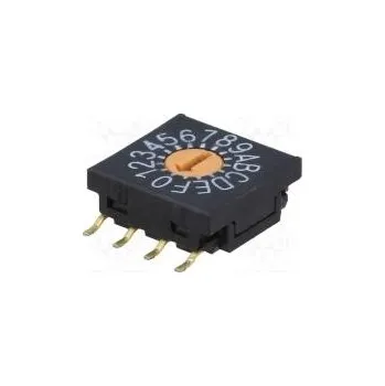 Switch Kódový přepínač HEX/BCD pol 16 SMT Rkont max 100mΩ 10x10x4mm