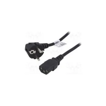 Napájecí kabel Kabel CEE 7/7 (E/F) úhlová vidlice,IEC C13 zásuvka PVC 5m