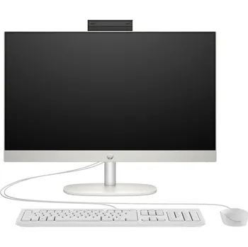 Stolní počítač HP ProOne 245 G10 All-in-one počítač, 23,8" Full HD IPS, Ryzen 3 7320U, 8GB LPDDR5, 512GB SSD, AMD Radeon 610M, bez OS, bílý + USB klávesnice a myš B6YN5ET#BCM