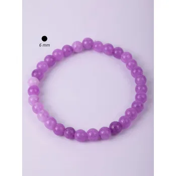 Náramek Prosperk Krásný náramek z malých korálků fialového jadeitu fialová S2846