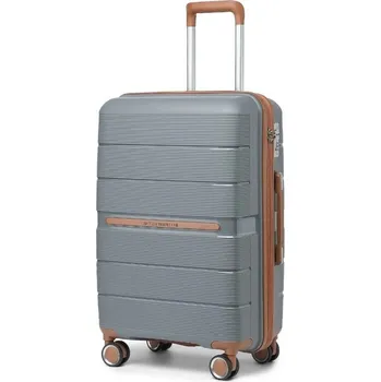 British Traveller K2392L Kufr spinner 55cm Šedý Polypropylen