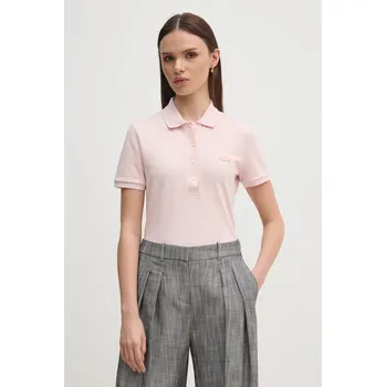 Dámské tričko Polo tričko Lacoste dámské, růžová barva, PF5462 30X, vel. 42