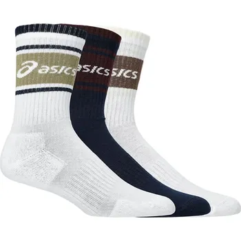 Pánské ponožky Asics 3 Pack Logo Crew Sock 3033B879400 - midnight/dark red planet/lemongrass 47-49