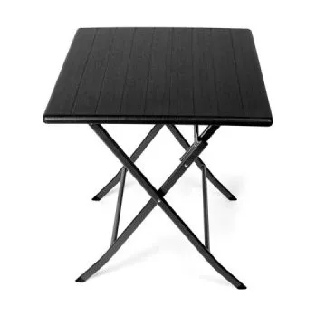 Zahradní stůl Zahradní stůl čtvercový, malý, černý, 61,5 × 61,5 × 72,5 cm - N Park Alley