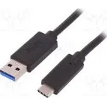 Kabel USB 3.0,USB 3.1 USB A vidlice, USB C vidlice 1m