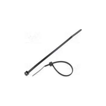 Cable tie L 100mm W 2.5mm polyamide 80N black Ømax 22mm T