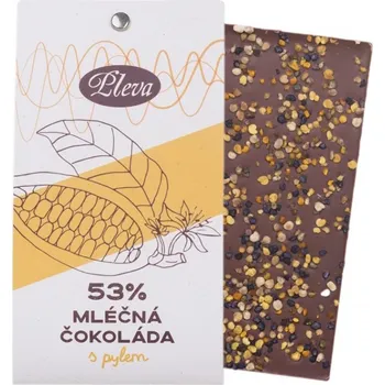 Čokoláda PLEVA Mléčná čokoláda s pylem 53% 50&nbsp;g