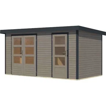 Zahradní domek KARIBU HOLZTECHNIK Hybridní domek KARIBU MERKUR (12500) světle šedý / antracit LG4457