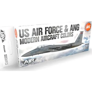 Modelářská barva AK Interactive US Air Force & ANG Modern Aircraft Colors SET 3G