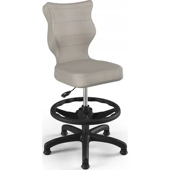 Křeslo OTOČNÉ KŘESLO PRO DĚTI s podnožkou Petit ŠEDÉ Monolith r.3