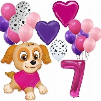 Balónek BALÓNKY SADA k narozeninám 7 LET Paw Tlapková patrola