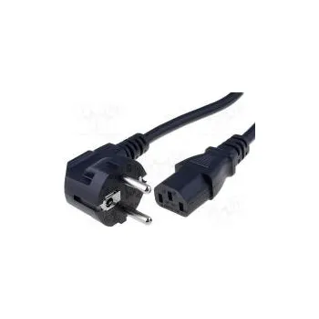 Napájecí kabel Kabel CEE 7/7 (E/F) úhlová vidlice,IEC C13 zásuvka PVC 2,5m