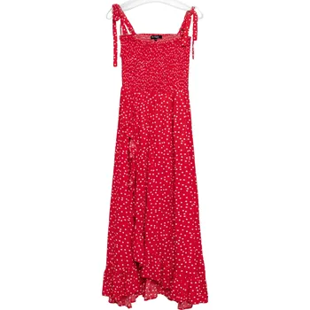 Dámské šaty Top Secret dámské midi šaty s puntíky červeno/bílé Velikost: 36