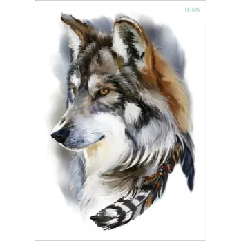 Odstranitelné tetování B-TOP Voděodolné dočasné tetování Vlk LC-605