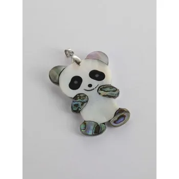 Přívěsek Prosperk Krásný přívěsek ve tvaru Pandy z perleti Paua S3354