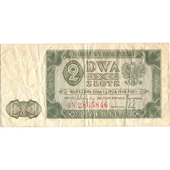 POLSKO. 2 złote 1948. Série AN.