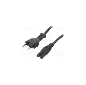 Napájecí kabel Kabel CEE 7/16 (C) vidlice,IEC C7 zásuvka PVC 4m černá 2,5A