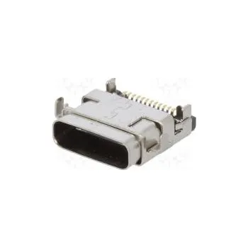 Elektrická zásuvka Zásuvka USB C na PCB SMT vodorovné V USB 3.1 gold flash 1A