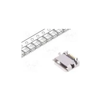 Datový kabel Zásuvka USB B micro na PCB SMT,THT PIN 5 vodorovné V USB 2.0