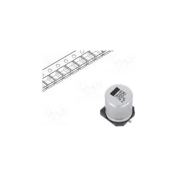 Kondenzátor Kondenzátor elektrolytický SMD 100uF 63VDC 10x10x12mm ±20%