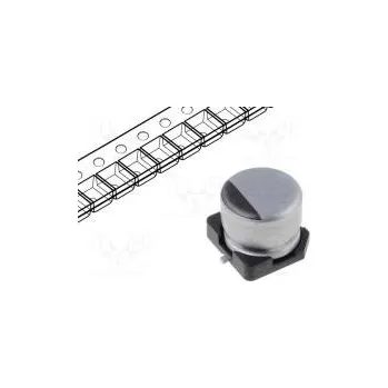 Elektronická součástka Kondenzátor elektrolytický low ESR SMD 47uF 16VDC Ø4x5,8mm