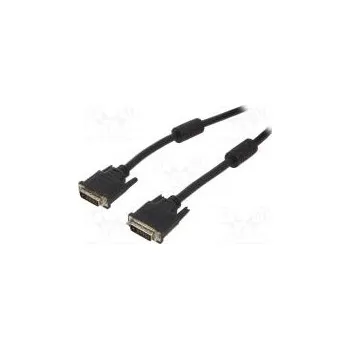 Video kabel Cable dual link DVI-D (24+1) plug,both sides PVC 1.8m black