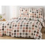 XPOSE® Bavlněné povlečení POLKA na dvě lůžka 140x200 cm, 70x90 cm, Bavlna + Prodloužená možnost vrácení zboží do 50 dnů