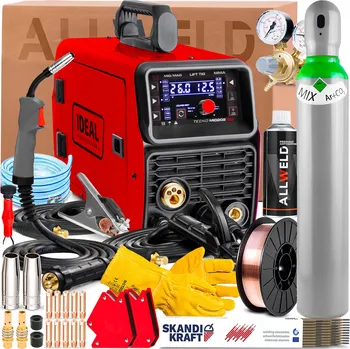 Svářečka Svářečka 3v1 IDEAL TECNO MIG 202 TIG LIFT Synergie Pájecí svařování 230V 200A