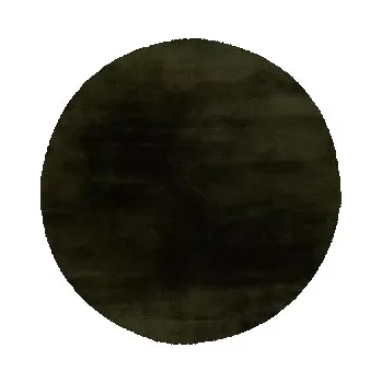 Koberec Kožešinový koberec Happy, průměr: 120 cm, 100% polyester (vlas), tmavě zelený - N BAUHAUS