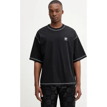 Pánské tričko Bavlněné tričko adidas Originals Essentials JW0971 černá 99X, vel. S