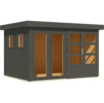 Zahradní domek KARIBU HOLZTECHNIK Dřevěný domek KARIBU LAHAR 5 (11978) terragrau LG4424