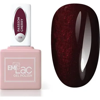 Lak na nehty emi E.MiLac RM Passion Cherry #228, 9 ml. - Barevný gellak