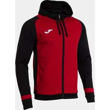 Pánská mikina Mikina s kapucí na zip JOMA Lider černo červená Velikost: 4XL