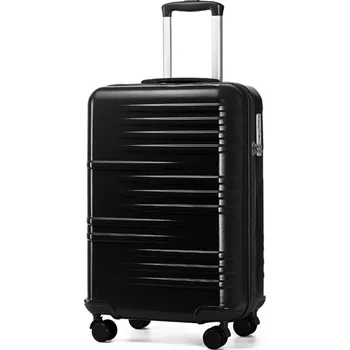 British Traveller K2391L Kufr spinner 54cm Černá ABS