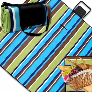 Pikniková deka PIKNIKOVÁ DEKA NA PLÁŽ SKLÁDACÍ PODLOŽKA 200CMx200CM IZOLOVANÁ