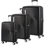 American Tourister Soundbox Sada 3 kufrů 55/67/77cm Černý rozšiřitelný