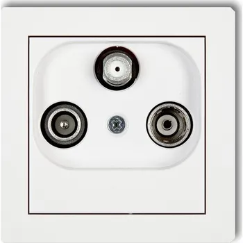 Elektrická zásuvka Anténní zásuvka nástěnná Karlik bílá