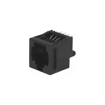 Elektrický konektor Zásuvka RJ45 PIN 8 se zajištěním panel stop THT přímý