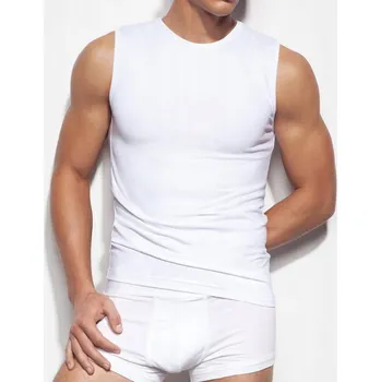 Pánské tílko Atlantic tílko BMV-047 kulatý bez rukávů šedé velikost XL