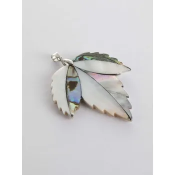 Přívěsek Prosperk Krásný přívěsek ve tvaru listu z perleti Paua S0201