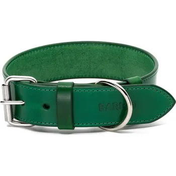 Obojek pro psa Kožený obojek pro psa BARICO Green Šířka obojku: 2 cm, Přesný obvod krku: 32 cm